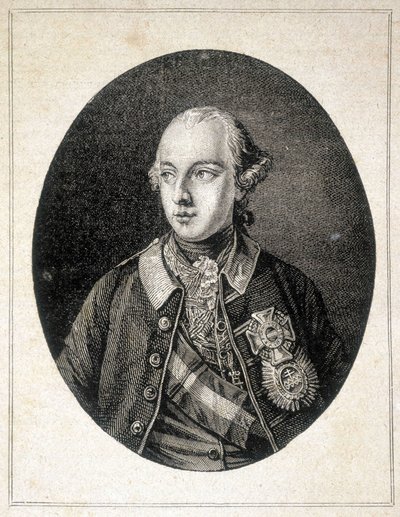Joosef II:n, Saksan keisarin (1741 - 1790) muotokuva - teoksessa "The Contemporains", n.d. 1800-luvun lopulla. tekijältä Unknown artist