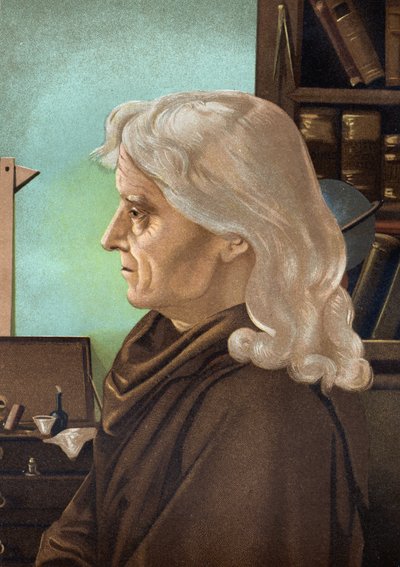 Joseph Jérôme Lefrançois de Lalanden muotokuva, ranskalainen tähtitieteilijä (1732-1807). Louis Figuierin "La Ciencia y sus Hombresista". Barcelona 1881 tekijältä Unknown artist