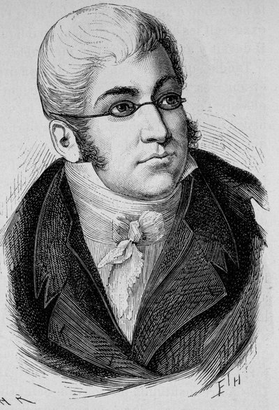 La Romiguièren muotokuva. Kaiverrus 1800-luvun lopusta H. Martinin teokseen "Histoire de France". tekijältä Unknown artist