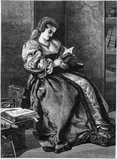 Lady Jeanne Grayn muotokuva (Jane Gray tekijältä Unknown artist