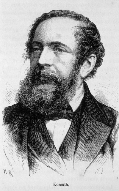 Unkarilaisen poliitikon Lajos Kossuthin (1802-1894) muotokuva tekijältä Unknown artist