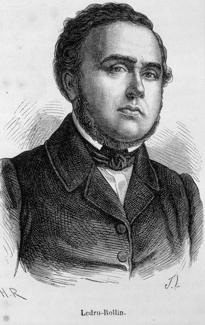 Muotokuva Ledru Rollinista (Ledru-Rollin), ranskalainen poliitikko (1807 - 1874) tekijältä Unknown artist