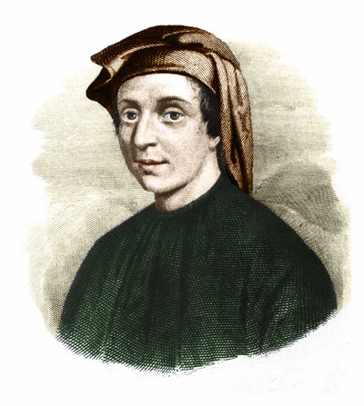 Leonardo Fibonaccin (1170-1245) muotokuva. (Leonard of Pisa). italialainen matemaatikko. tekijältä Unknown artist