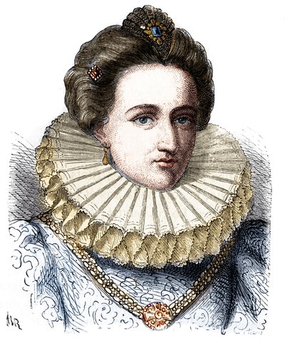 Muotokuva Leonora Dorista (tai Dosista) nimeltä Galigai, Ankkurin marechale (1568-1617). Hänellä on mansikkakaulus - Henri Martinin "" Histoire de France populaire" -kirjassa tekijältä Unknown artist