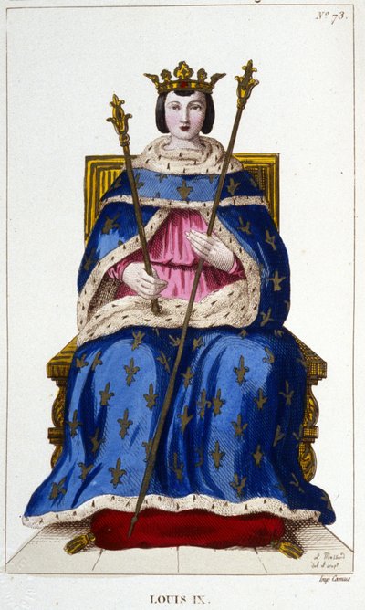 Ludvig IX:n tai Saint Louisin (1214-1270) muotokuva. tekijältä Unknown artist