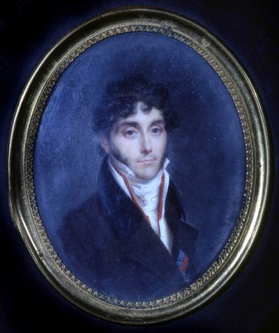 Molèn kreivin (1781 - 1855) Louis Mathieun muotokuva, medaljonki tekijältä Unknown artist