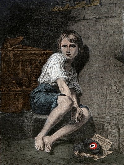 Ludvig XVII:n (1785-1795) muotokuva temppelivankilassa Pariisissa” tekijältä Unknown artist