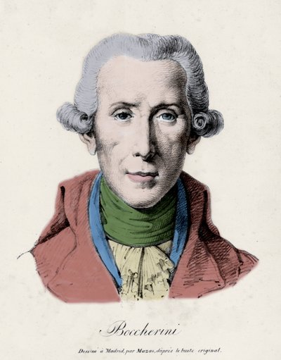 Luigi Boccherinin muotokuva. (1743 - 1805). italialainen säveltäjä. tekijältä Unknown artist