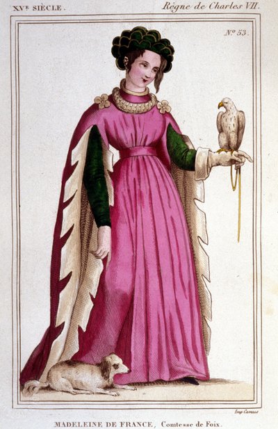 Muotokuva Ranskan Madeleinen (1443 - 1495), Foixin kreivitärestä. tekijältä Unknown artist