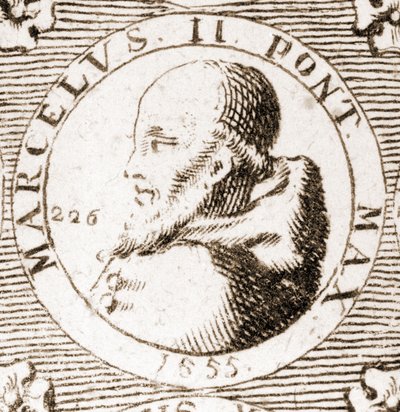 Marcel II:n (1501 - 1555) muotokuva. tekijältä Unknown artist
