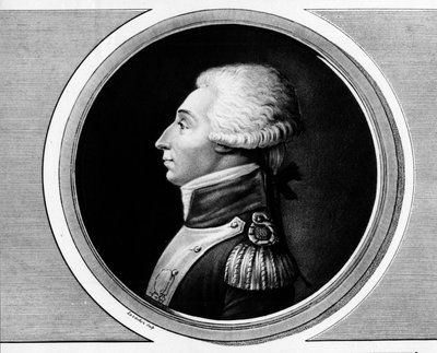 Muotokuva Marie Gilbert Mottierista, Marquis de La Fayette (Lafayette) tekijältä Unknown artist