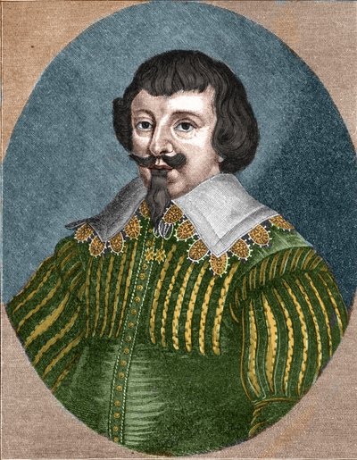 Saksalaisen runouden isän Martin Opitzin (Martinus Opitius) (1597-1639) muotokuva. tekijältä Unknown artist