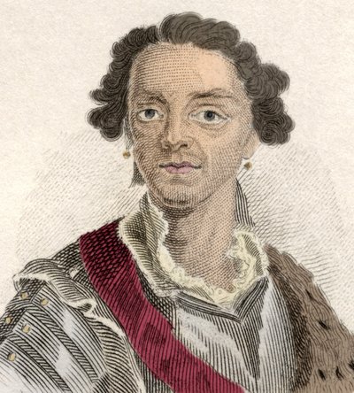 Muotokuva Mauricesta Sachsenista (Hermann Moritz) (1696-1750), jota kutsutaan nimellä "Saksin kreivi" tai "Rauten kreivi", Ranskan condottiere ja marechal kenraali. Kaiverrus 1800-luvulta. tekijältä Unknown artist