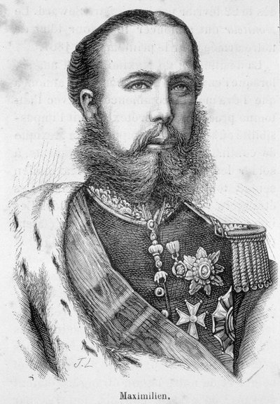 Meksikon Maximilian I:n tai Itävallan prinssin ja arkkiherttua, Unkarin ja Bohemen kuninkaallisen prinssin Ferdinand Maximilian Josephin muotokuva (1832-1867) tekijältä Unknown artist