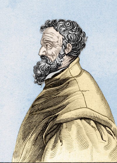 Michelangelon muotokuva Buonarroti dit Michelangelo (Michelangelo tai Michel Ange tekijältä Unknown artist