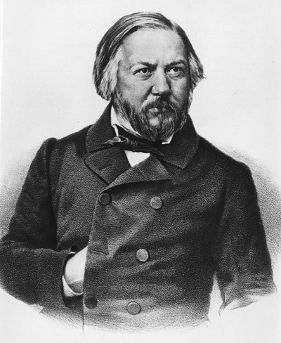 Mihail Ivanovitš Glinkan muotokuva 1804-1857 Venäläinen säveltäjä. tekijältä Unknown artist