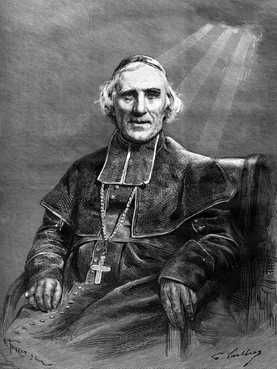 Monsignorin muotokuva: Joseph Hippolyte Guibert (1802-1886). tekijältä Unknown artist