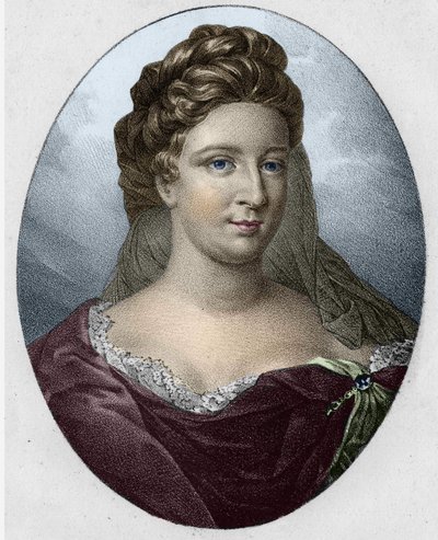 Rouva Antoinette Deshoulièresin muotokuva (1634-1694) tekijältä Unknown artist
