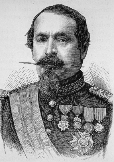 Napoleon III:n (1808-1873) muotokuva. Kaiverrus 1800-luvun lopusta H. Martinin teokseen "Histoire de France". tekijältä Unknown artist