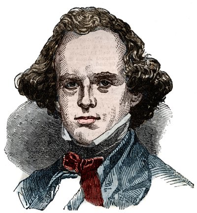Nathaniel Hawthornen (1804-1864), yhdysvaltalaisen kirjailijan muotokuva. tekijältä Unknown artist