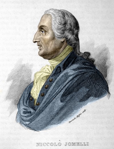 Niccolo JOMDELLIN muotokuva italialainen säveltäjä 10.9.1714 (Aversa) - 25.8.1774 (Napoli) kaiverrus 1800-luku tekijältä Unknown artist