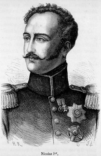 Nikolai I:n, Venäjän keisarin (1796 - 1855) muotokuva tekijältä Unknown artist