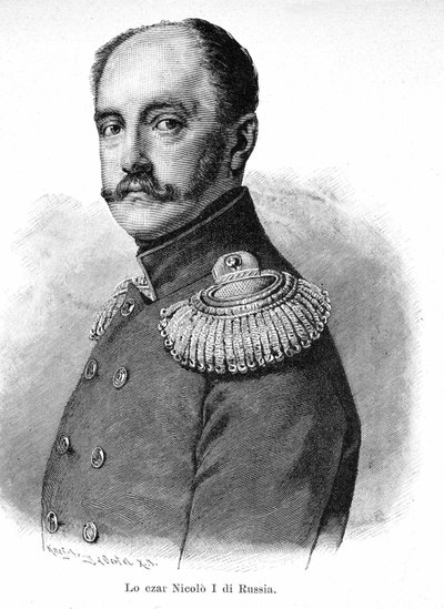 Venäjän Nikolai I Pavlovitšin muotokuva (1796 - 1855) tekijältä Unknown artist