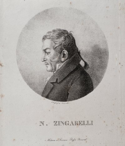 Nicola Antonio Zingarellin muotokuva (kaiverrus tekijältä Unknown artist