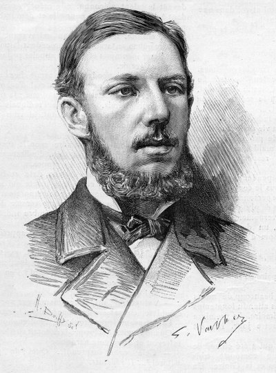 Muotokuva Oscar Augustus of Suede Gothlangin herttuasta (1859-1953) täällä vuonna 1888 hänen Pariisin-vierailunsa aikana. tekijältä Unknown artist