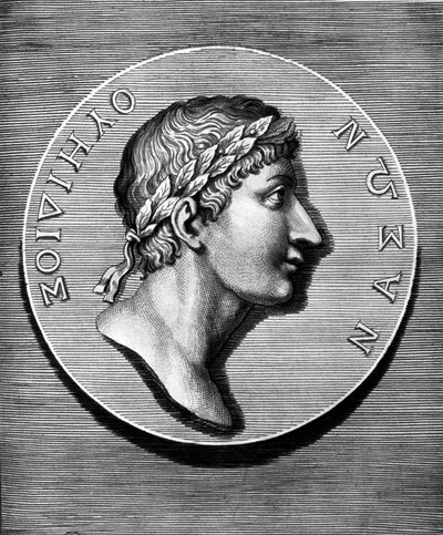 Ovidiuksen muotokuva medaljongissa. Kaiverrus 1800-luvulta. Coll Maciet, Library of Decorative Arts, Pariisi. tekijältä Unknown artist