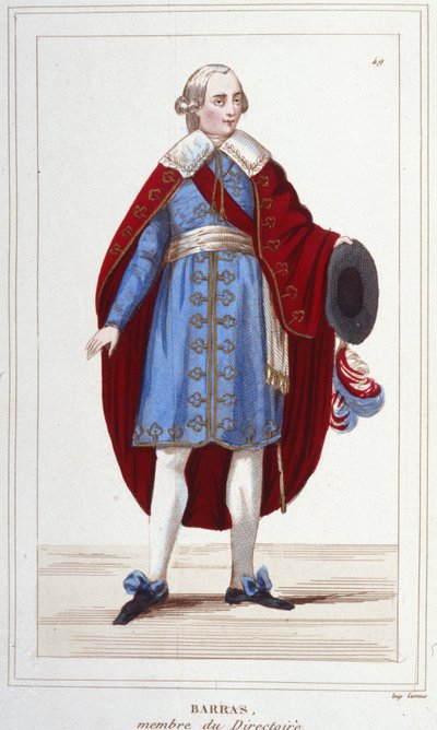 Muotokuva Paul Barrasista (1755 - 1829) 1800-luvun kaiverrus tekijältä Unknown artist