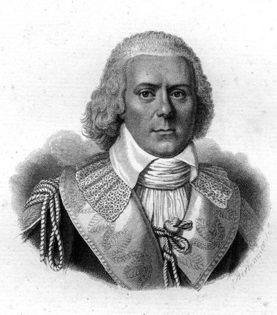 Muotokuva Paul de Barrasista (1755-1829), ranskalainen poliitikko, kaiverrus 1800-luvulta tekijältä Unknown artist