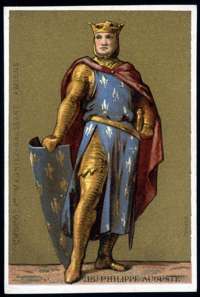 Muotokuva Philippe Augustesta taistelupuvussa - kromi, 1800-luvun loppu tekijältä Unknown artist