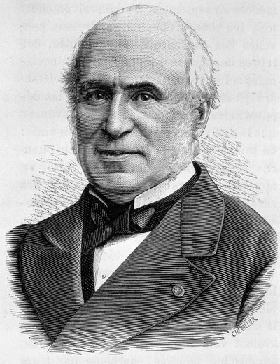 Pierre Charles Chesnelongin (1820 - 1899) muotokuva. Kaiverrus 1800-luvun lopusta H. Martinin teokseen "Histoire de France". tekijältä Unknown artist