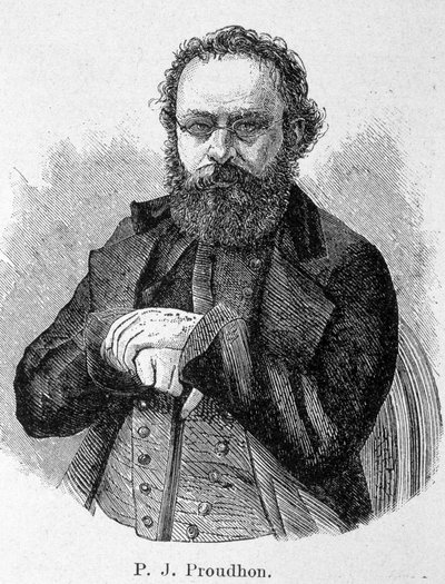 Pierre Joseph Proudhonin (1809 - 1865), ranskalaisen sosialistin muotokuva tekijältä Unknown artist