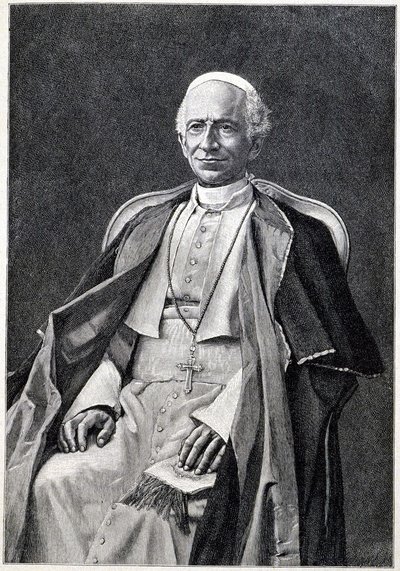 Paavi Leo XIII:n (1810-1903) muotokuva tekijältä Unknown artist