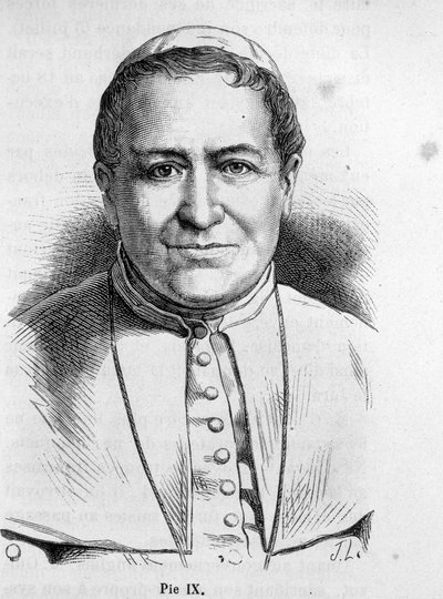 Paavi Pius IX:n (1792 - 1878) muotokuva. tekijältä Unknown artist