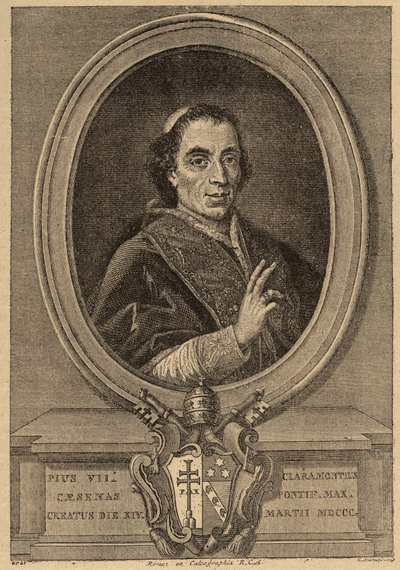 Paavi Pius VII:n (1742-1823) muotokuva (Paavi Pius VII:n muotokuva). tekijältä Unknown artist