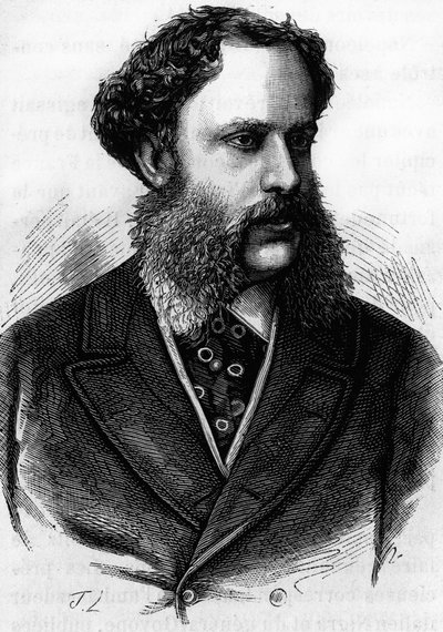 Muotokuva Metternich-Winnebourgin prinssi Richardista (Metternich Winnebourg) (1829 - 1895), Itävallan suurlähettiläs Pariisissa vuodesta 1859. Kaiverrus 1800-luvun lopusta H. Martinin "Histoire de France" -kirjassa. tekijältä Unknown artist