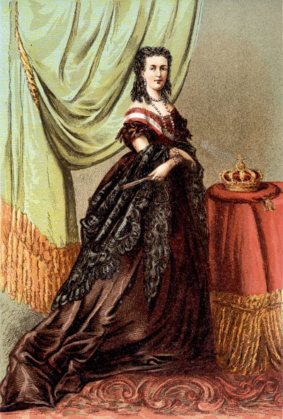 Muotokuva Itävallan kuningatar Mary Henriettesta, Belgian kuninkaan Leopold II:n vaimosta. tekijältä Unknown artist