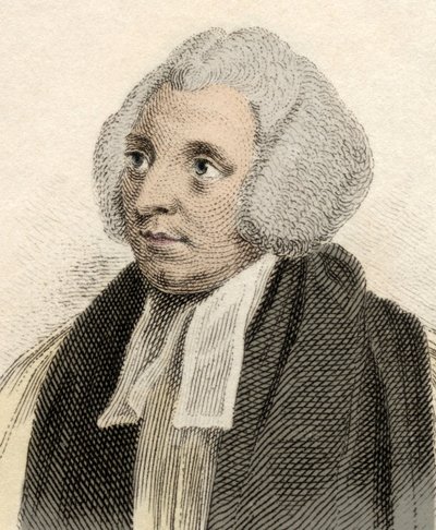 Muotokuva Robert Lowthin (1710-1787), englantilaisen evequen, kielitieteilijän ja runouden professorin Oxfordin yliopistossa. Kaiverrus 1800-luvulta. tekijältä Unknown artist