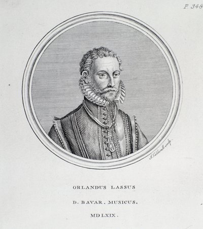 Roland de Lassuksen muotokuva (kaiverrus tekijältä Unknown artist