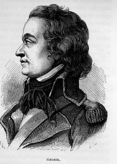 Ronsinin muotokuva, ranskalainen kirjailija ja kenraali (1752 - 1794). tekijältä Unknown artist