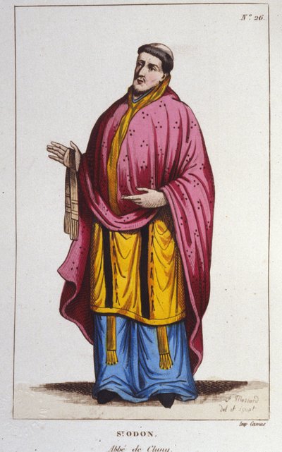 Muotokuva Saint Odon de Clunysta kaiverrus vuodelta 1830 tekijältä Unknown artist