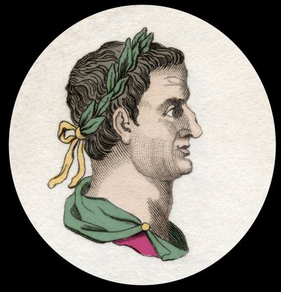 Rooman keisarin Servius Sulpicius Galban (3 eKr.–69 jKr.) muotokuva. 1800-luvun kaiverrus tekijältä Unknown artist