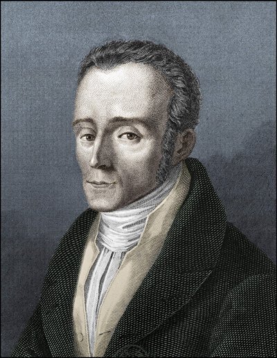 Italian kirjailijan (1789-1854) Silvio Pellicon muotokuva tekijältä Unknown artist