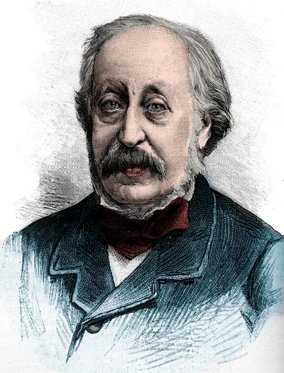 Stephen Hellerin (1813-1888) muotokuva unkarilainen pianisti, opettaja ja säveltäjä - Kaiverrus 1888 tekijältä Unknown artist