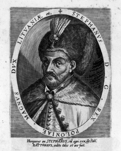 Transilvanian prinssin ja Puolan kuninkaan Stephen I Batorin (1533-1586) muotokuva. tekijältä Unknown artist