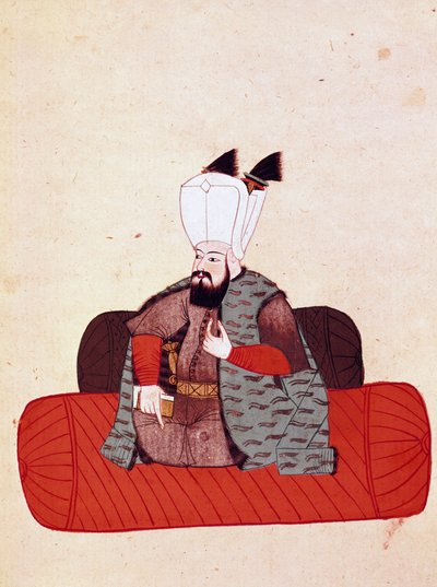 Sulttaani Amurat III:n (tai Mourad III:n) muotokuva (1574-1595) Miniatyyri 1800-luvun käsikirjoituksesta Cicogna (1828) 1600-luvun alkuperäisen (1671) jälkeen. Venetsia, Marsin kirjasto tekijältä Unknown artist