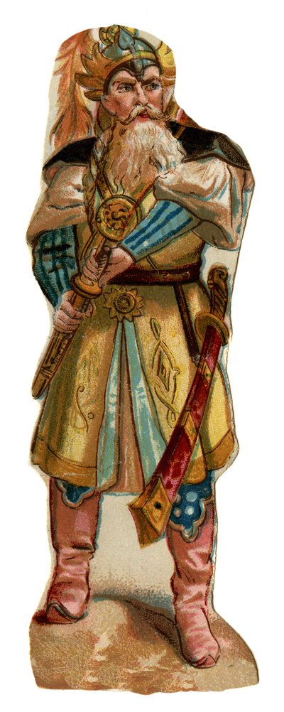 Tamerlanin (1336-1405) muotokuva (tai Timur Lang, "Timur ontuva"). Kromolitografia, 1800-luvun loppu. tekijältä Unknown artist
